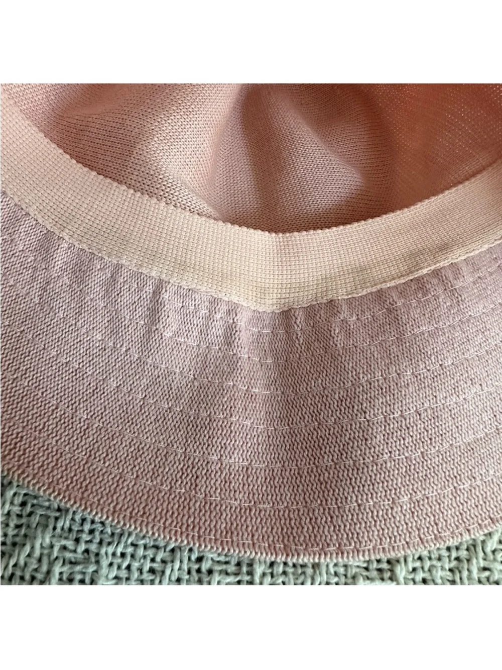 Vintage Kangol Pink Ribbon Trim Bucket Hat